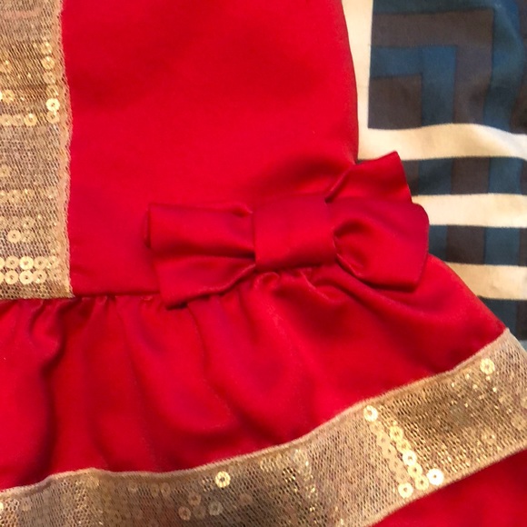 Red and gold mod-style dress - Picture 3 of 6